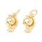 Brass Pendants, with Jump Rings, Cadmium Free & Lead Free, Long-Lasting Plated, Tellurion, Real 18K Gold Plated, 11x7.5x5mm, Hole: 3mm