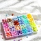 24 Grids 24 Random Colors Sealing Wax Particles, for Retro Seal Stamp, Cat Paw Print, Mixed Color, 5mm, 24color