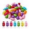 Opaque Acrylic Pendants, Pineapple, Mixed Color, 23x12.5x10mm, Hole: 3mm