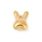 304 Stainless Steel Pendants, Ion Plating(IP), Rabbit Charms, Real 14K Gold Plated, 10x7x4mm, Hole: 1.2mm