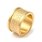 PVD Vacuum Plating 304 Stainless Steel Lord's Prayer Linking Rings, Golden, 10x18.5mm, Inner Diameter: 14mm