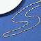 1.7MM Brass Singapore Chain Necklaces for Women Men, Real 24K Gold Plated, 17.68 inch(44.9cm)