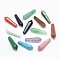 Natural & Synthetic Mixed Stone Pointed Beads, Healing Stones, Reiki Energy Balancing Meditation Therapy Wand, Bullet, Undrilled/No Hole Beads, 30.5x9x8mm