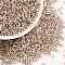 Cylinder Seed Beads, Metallic Colours, Round Hole, Uniform Size, Tan, 2x1.5mm, Hole: 0.8mm, about 40000pcs/bag, 450g/bag