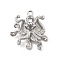 Brass Micro Pave Cubic Zirconia Pendants, Cadmium Free & Nickel Free & Lead Free, Real Platinum Plated, Octopus, 21.5x21x7mm, Hole: 1.6mm