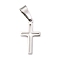 Anti-Tarnish 304 Stainless Steel Pendants, Religion Cross Charms, Stainless Steel Color, 18x10x1mm, Hole: 6x3mm