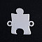 Tarnish Resistant 201 Stainless Steel Links connectors, Stamping Blank Tag, Puzzle, Stainless Steel Color, 15x15x1mm, Hole: 1.5mm
