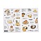 PET Tags
 Picture Stickers, Bakery and Patisserie Themed Sticker, Mixed Shapes, 169~171x119~121x0.1mm, 1 sheet/style
