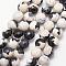 Natural Fire Crackle Agate Bead Strands, Round, Grade A, Faceted, Dyed & Heated, White, 10mm, Hole: 1mm, about 37pcs/strand, 15 inch