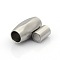 Tarnish Resistant 304 Stainless Steel Matte Surface Magnetic Clasps with Glue-in Ends, Barrel, Stainless Steel Color, 21x11x10mm, Hole: 6mm