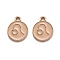 Alloy Enamel Pendants, Flat Round with Constellation/Zodiac Sign, Leo, 22x18x2mm, Hole: 1.5mm