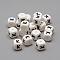 Food Grade Eco-Friendly Silicone Beads, Letter Style, Cube, White, 12x12x12mm, Hole: 2mm