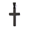 304 Stainless Steel Pendants, Cross, Gunmetal, 28x15x1mm, Hole: 2.5x6.5mm