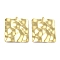 Rack Plating Eco-Friendly Brass Pendants, Cadmium Free & Lead Free, Textured Square Charm, Real 18K Gold Plated, 29x25.5x2mm, Hole: 1.4mm