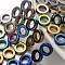 Electroplate Non-magnetic Synthetic Hematite Beads Strands, Ring, Mixed Color, 14x4mm, Hole: 1mm, about 29pcs/strand, 15.7 inch