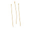 304 Stainless Steel Ball Head Pins, Real 18K Gold Plated, 70x0.7mm, Head: 2mm
