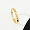 304 Stainless Steel Plain Band Finger Rings, Square, Golden, 2.5mm, Inner Diameter: 17mm