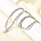 Brass Pave Clear Cubic Zirconia Tennis Necklaces, White ABS Imitation Pearl Pendant Necklaces, Rack Plating, Long-Lasting Plated, Lead Free & Cadmium Free, Platinum, 16.93 inch(43cm)
