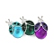 Beetle Enamel Pins, Alloy RhinestoneBrooches for Backpack Clothes, with Resin, Colorful, 22x42.5mm