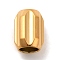 Ion Plating(IP) 304 Stainless Steel Glazed European Beads, Large Hole Beads, Grooved Beads, Column, Golden, 13x10mm, Hole: 6mm