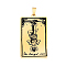 201 Stainless Steel Pendants, Laser Engraved Pattern, Tarot Card Pendants, Golden, The Hanged Man XII, 40x24x1mm, Hole: 8x4mm