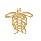 Alloy Open Back Bezel Pendants, for DIY UV Resin, Epoxy Resin, Pressed Flower Jewelry, Tortoise, Lead Free and Cadmium Free, Long-Lasting Plated, Golden, 51x50x2mm, Hole: 2mm