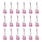 Alloy Enamel Big Pendants, Lead Free and Cadmium Free, Guitar, Platinum, Pink, about 62mm long, 18.5mm wide, 2mm, thick, hole: 3mm