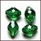 Imitation Austrian Crystal Beads, Grade AAA, K9 Glass, Faceted, Bicone, Green, 8x11mm, Hole: 0.9~1mm