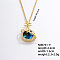 Stylish Hollow Brass & Resin Pendant Necklaces for Daily and Party Wear, Golden, Planet, 15.75 inch(40cm)