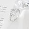Flower 925 Sterling Silver Finger Rings, Rhodium Plated, Platinum, US Size 7(17.3mm)