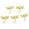 PVD Vacuum Plating 304 Stainless Steel Pendants, Laser Cut, Dragonfly, Real 18K Gold Plated, 15x16.5x1mm, Hole: 1.2mm