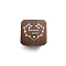 Carved Heart Walnut Wood Single Ring Storage Boxes, with Magnetic Clasps, Square Ring Gift Case for Valentine's Day, Silver, 5x5x3.1cm