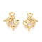 Brass Charms, Long-Lasting Plated, Nickel Free, Real 18K Gold Plated, Dolphin, 12.5x10x3mm, Hole: 1.4mm
