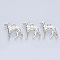 Tibetan Style Alloy Pendants, Cadmium Free & Lead Free, Dog, Antique Silver, 19x21x4mm, Hole: 2mm, about 231pcs/500g