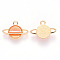 Alloy Enamel Pendants, Planet, Light Gold, Light Salmon, 12x16.5x3mm, Hole: 1.6mm