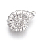 Non-Tarnish 304 Stainless Steel Pendants, Shell Shape, Stainless Steel Color, 21x15x4~4.1mm, Hole: 2mm
