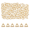 About 100Pcs Real 24K Gold Plated Spacer Beads Flat Beads Brass Triangle Beads Stackable Loose Beads 1mm Tiny Metal Bead Small Hole Beads for Ring Necklace Earring Bracelets Making