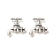 Tibetan Style Alloy Beads, Cadmium Free & Lead Free, Faucet, Antique Silver, 14.5x14.5x5mm, Hole: 1.4mm, about 662pcs/1000g