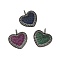 Brass Micro Pave Cubic Zirconia Pendants, Heart Charms, Rack Plating, Lasting Plated, Cadmium Free & Lead Free, Mixed Color, 29x33x4.5mm, Hole: 3x5.5mm