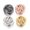 Brass Micro Pave Cubic Zirconia Slide Charms, Long-Lasting Plated, Cadmium Free & Nickel Free & Lead Free, Flat Round with Word Love, Clear, Mixed Color, 14x4.5mm, Hole: 2.5x10mm