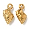 Ion Plating(IP) 304 Stainless Steel Pendants, Couch Shell Shaped, Real 18K Gold Plated, 18.5x10x6mm, Hole: 1.8mm