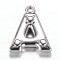 Tarnish Resistant 201 Stainless Steel Charms, Letter A, Letter.A, 15.2x13x3mm, Hole: 1.2mm