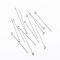 Tarnish Resistant 304 Stainless Steel Eye Pin, Stainless Steel Color, 36x0.5mm, Hole: 2mm, Pin: 0.5mm