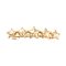 Alloy Hair Barrettes, for Woman Girls, Light Gold, Star, 17x75x15mm