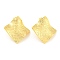 Rack Plating Brass Twist Rhombus Stud Earrings, Long-Lasting Plated, Lead Free & Cadmium Free, Real 18K Gold Plated, 29x29mm