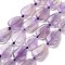 Natural Ametheyst Beads Strands, Teardrop, 16~21x12~14x4.5~5.5mm, Hole: 1mm, about 19pcs/strand, 15.94''(40.5cm)