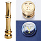Golden Tone Brass Wax Seal Stamp Head with Bamboo Stick Shaped Handle, for Greeting Card Making, Letter Y, 74.5x15mm