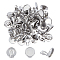 UNICRAFTALE 50pcs 14mm Stainless Steel Clip-on Earrings Non Pierced Clip on Earrings with Loop Hypoallergenic Earring Component for DIY Earring Jewelry Making, Stainless Steel Color
