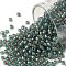 TOHO Round Seed Beads, Japanese Seed Beads, (1851) Brick Lined Aqua Rainbow, 8/0, 3mm, Hole: 1mm, about 222pcs/bottle, 10g/bottle