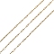 304 Stainless Steel Cable Chains, Soldered, with Spool, Golden, 2x0.7x0.3mm, about 328.08 Feet(100m)/Roll